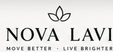 NOVA LAVI logo with leaf emblem and MOVE BETTER LIVE BRIGHTER tagline